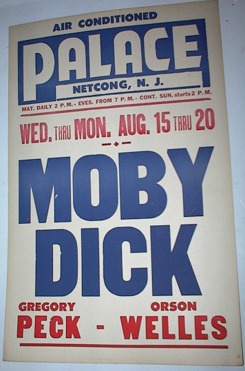 Netcong NJ Palace Theatre Movie Poster 1956